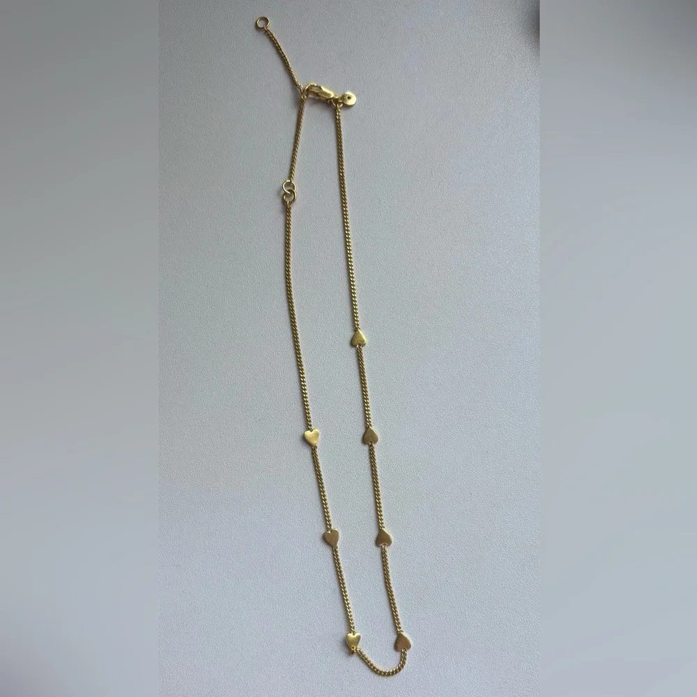 Madewell Gold Plated Heartstrings Choker Necklace - Picture 4 of 7